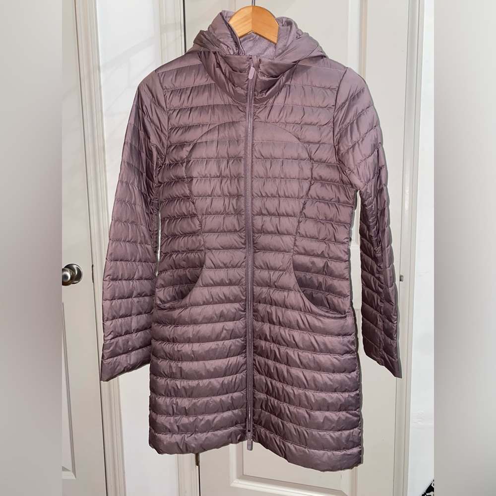Lululemon Pack It Down Jacket LONG Puffer Hooded Lightweight Size 4